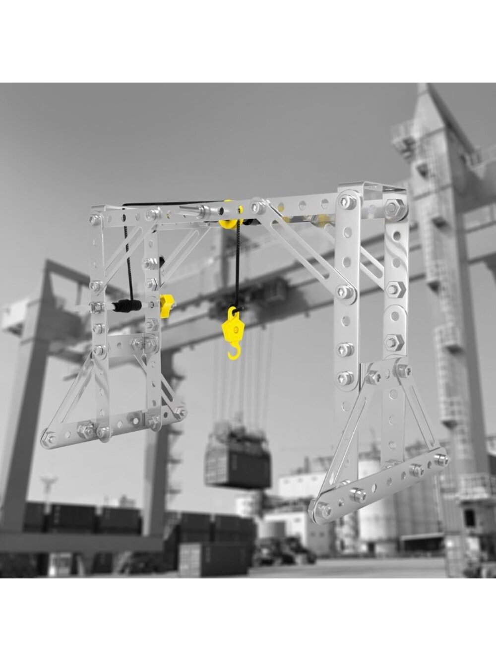 273pcs Metal Building Toy Set - 3-in-1 Tower Crane, Windmill & Erector Kit for - Picture 2 of 9